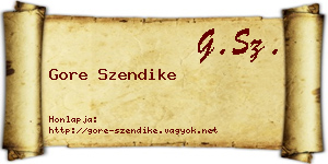 Gore Szendike névjegykártya